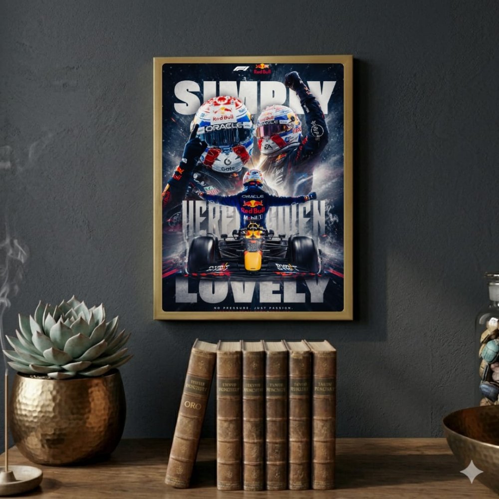 max verstappen red bull f1 - Vibes Districtmax verstappen red bull f1 poster GoldVibes District