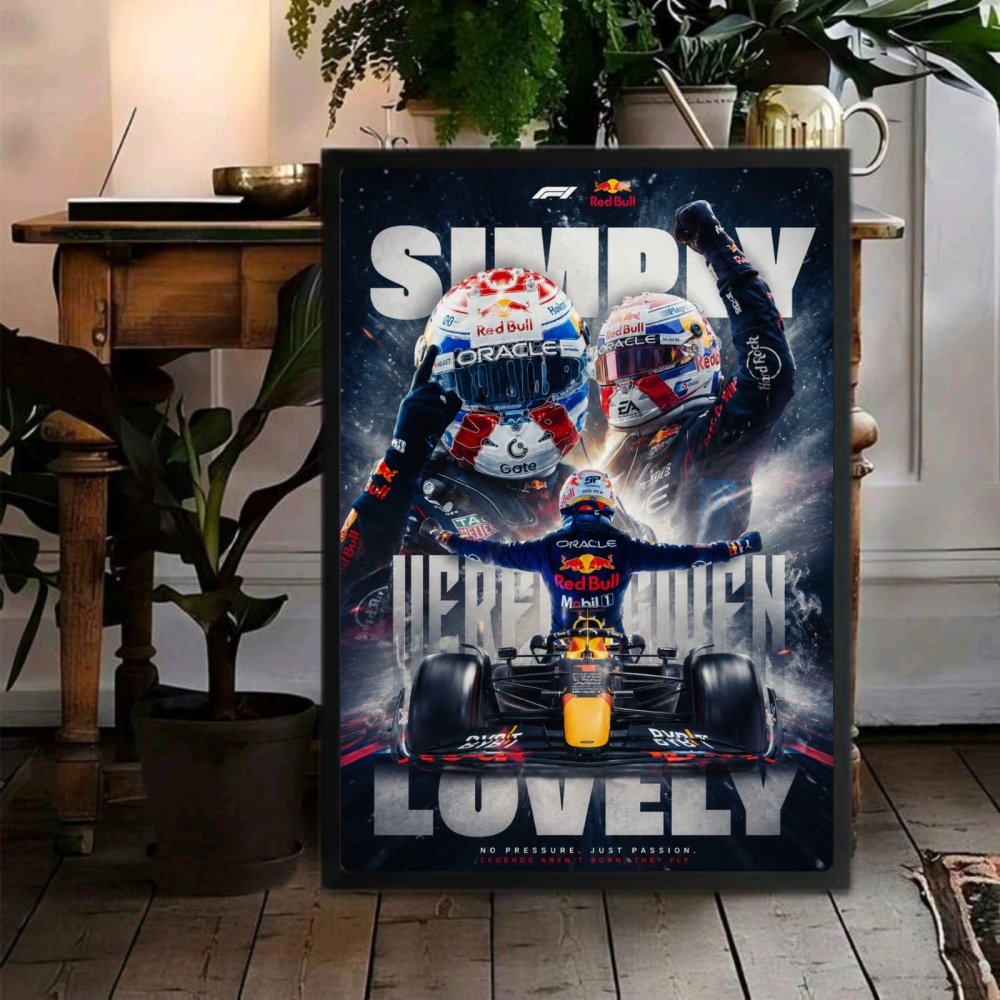 max verstappen red bull f1 - Vibes Districtmax verstappen red bull f1 poster GoldVibes District