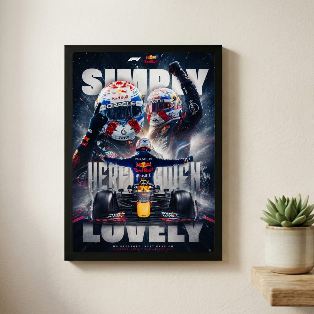 max verstappen red bull f1 - Vibes Districtmax verstappen red bull f1 poster GoldVibes District