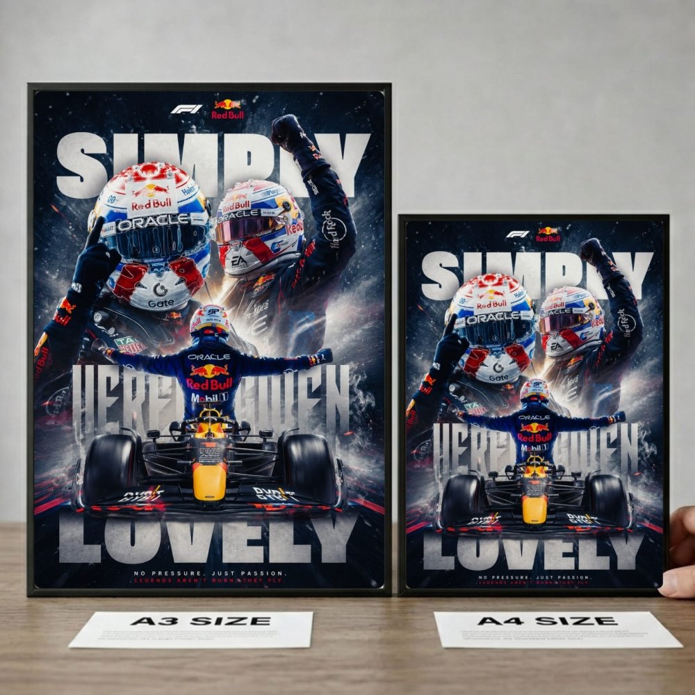 max verstappen red bull f1 - Vibes Districtmax verstappen red bull f1 poster GoldVibes District