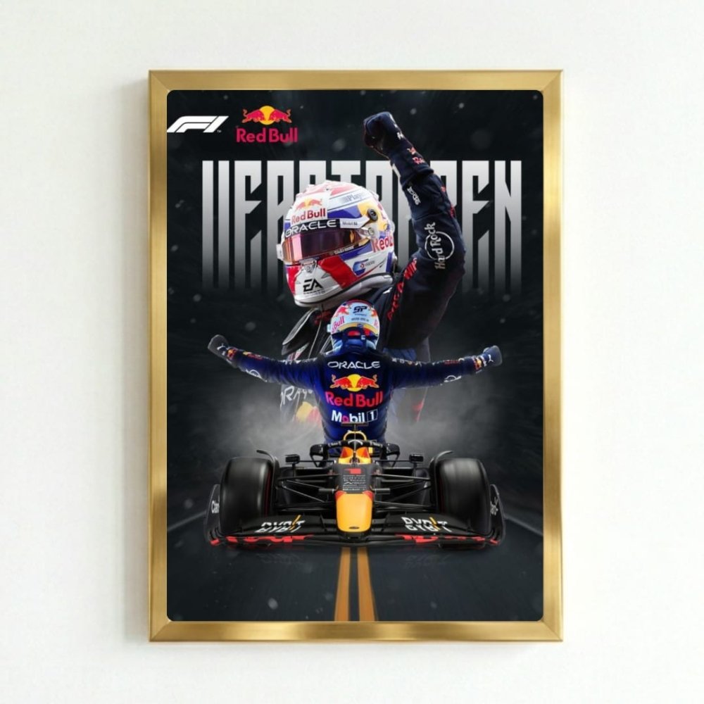 max verstappen red bull f1 - Vibes Districtmax verstappen red bull f1 poster GoldVibes District