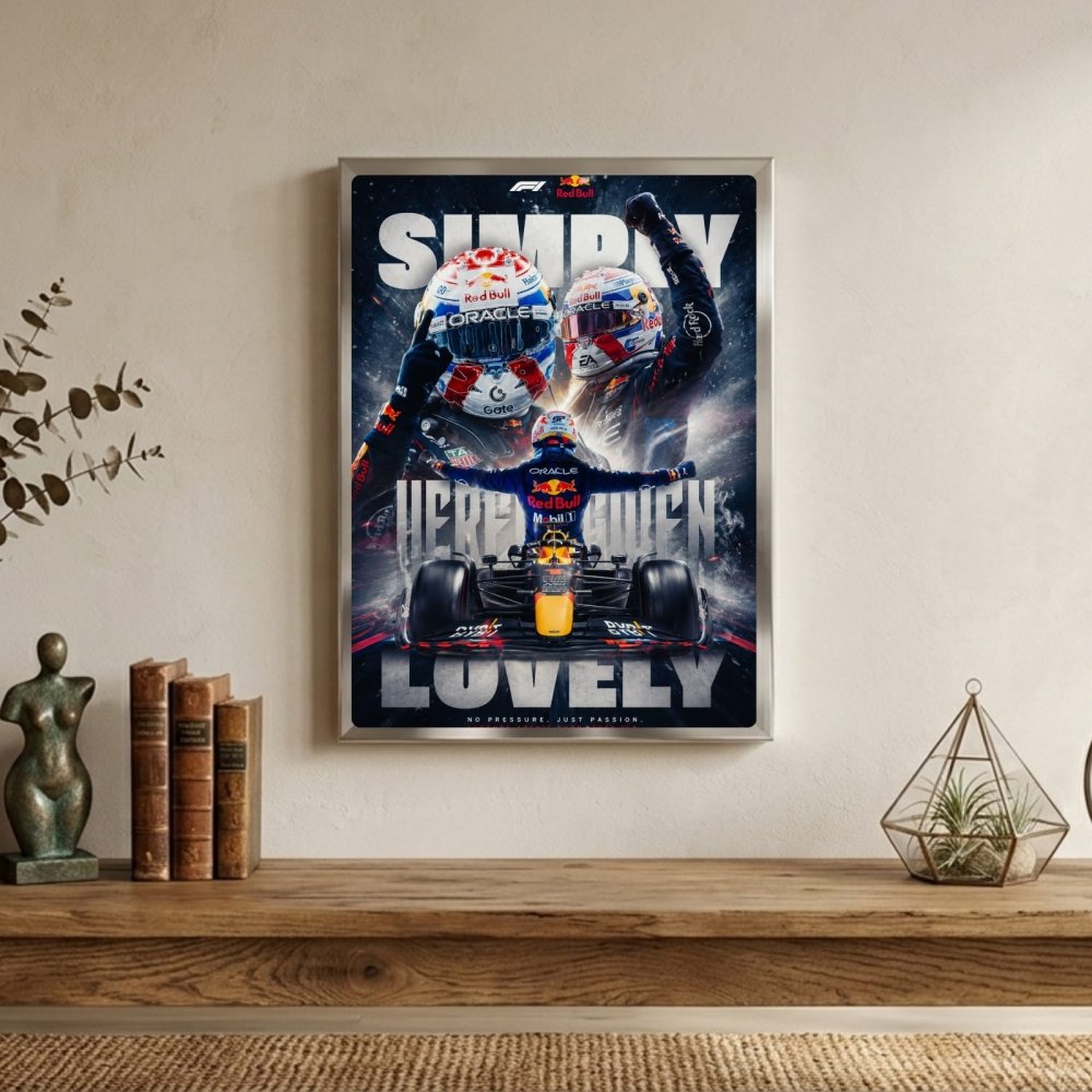 max verstappen red bull f1 - Vibes Districtmax verstappen red bull f1 poster GoldVibes District