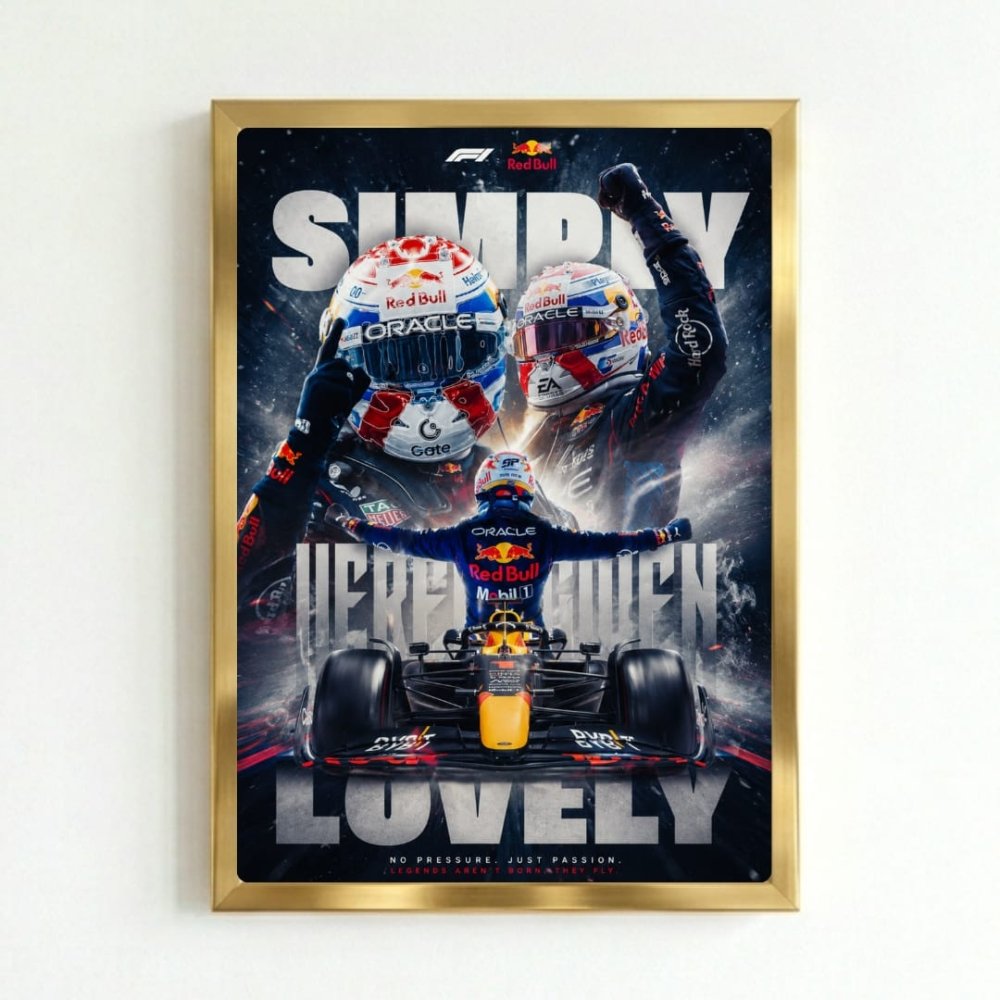 max verstappen red bull f1 - Vibes Districtmax verstappen red bull f1 poster GoldVibes District