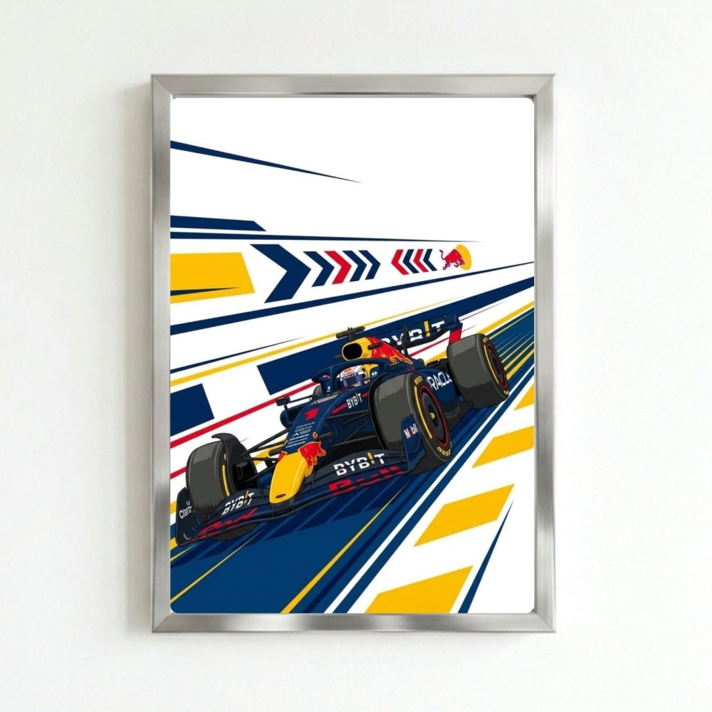 max verstappen red bull f1 - Vibes Districtmax verstappen red bull f1 poster SilverVibes District