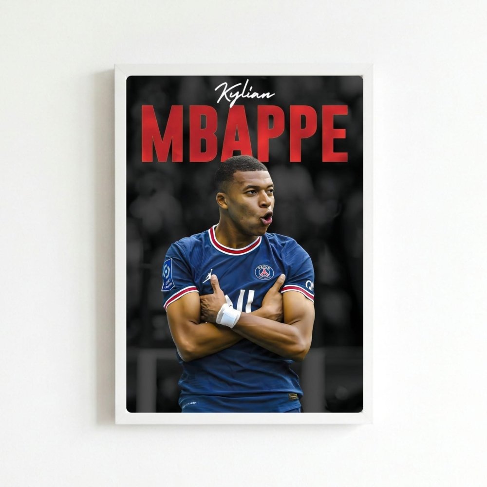 mbappe - Vibes Districtmbappe poster BiancoVibes District