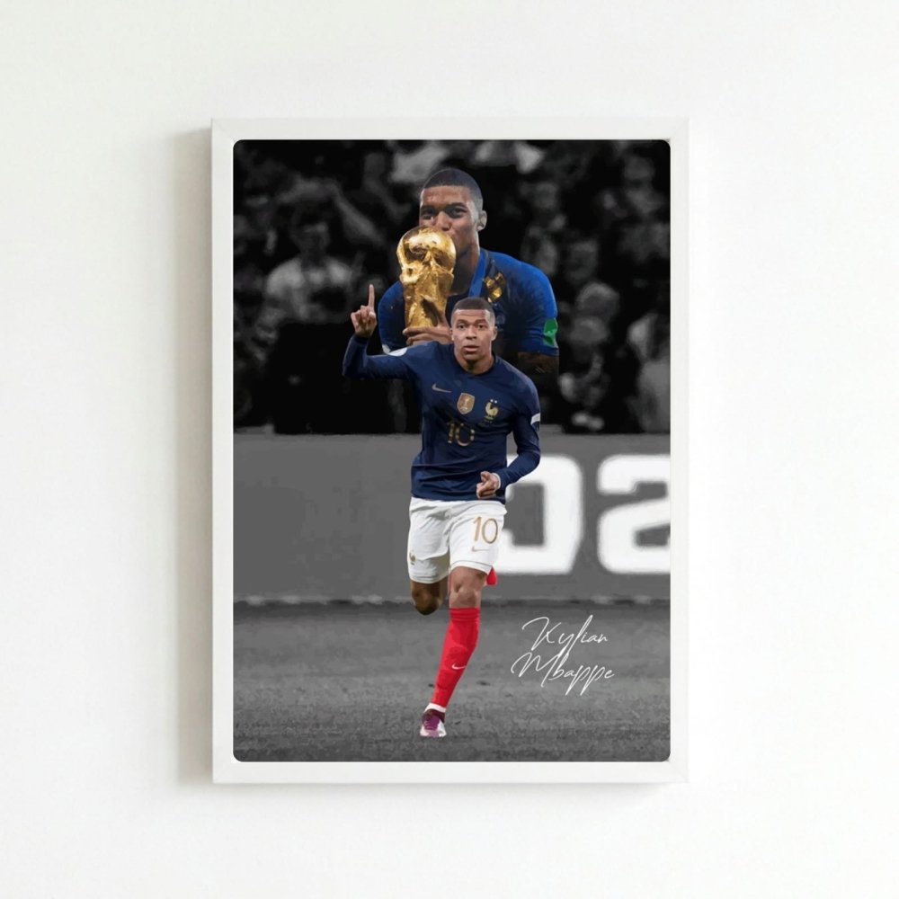 mbappe - Vibes Districtmbappe poster BiancoVibes District