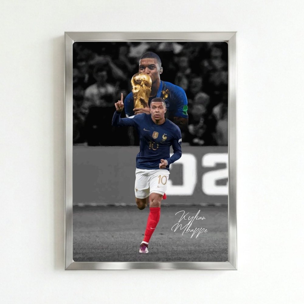 mbappe - Vibes Districtmbappe poster SilverVibes District