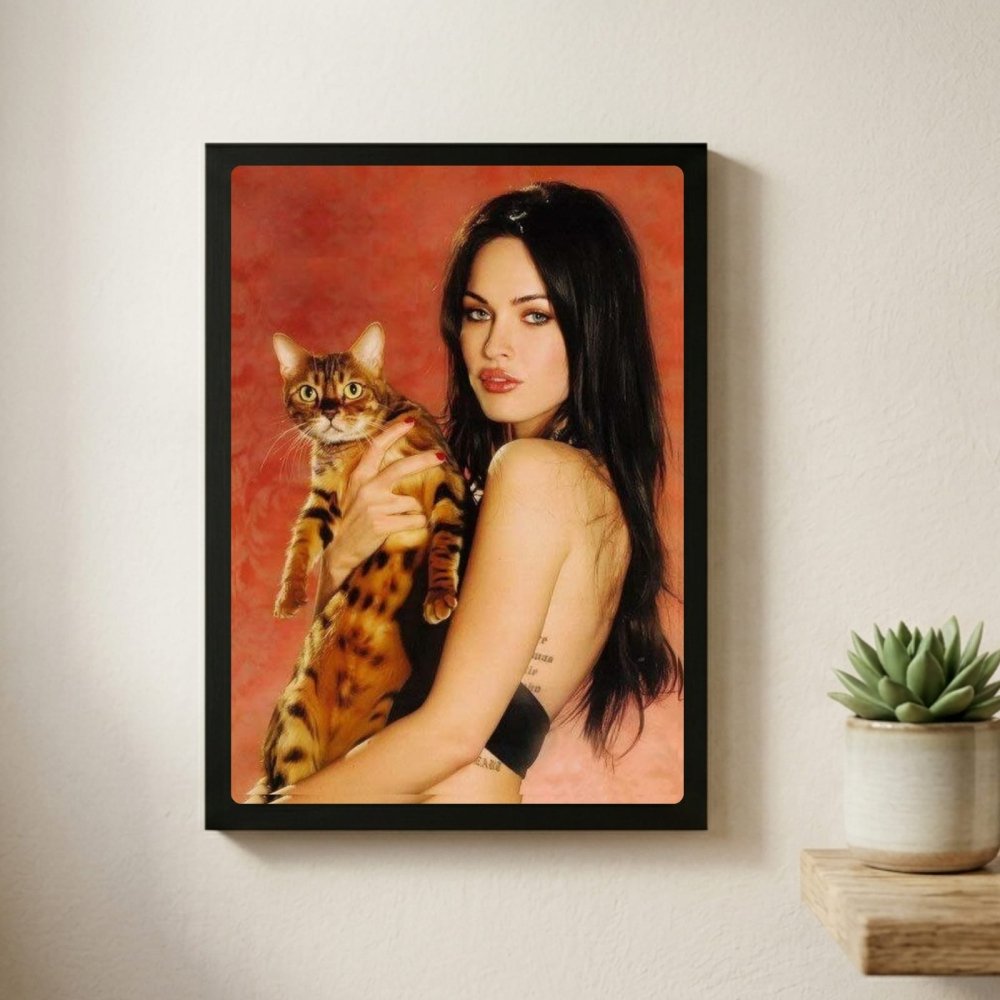 Megan Fox Poster with Frame - Vibes DistrictMegan Fox Poster with Frame poster SilverVibes District