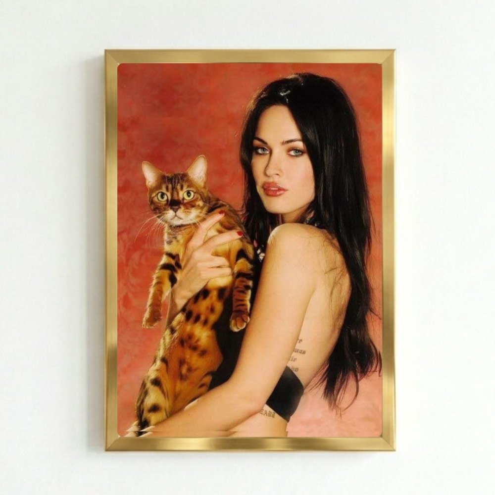 Megan Fox Poster with Frame - Vibes DistrictMegan Fox Poster with Frame poster GoldVibes District