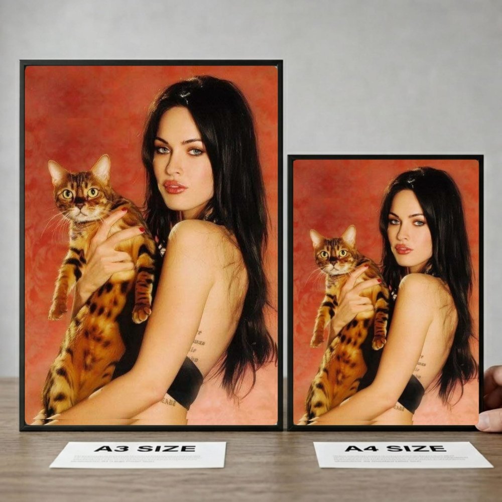 Megan Fox Poster with Frame - Vibes DistrictMegan Fox Poster with Frame poster SilverVibes District