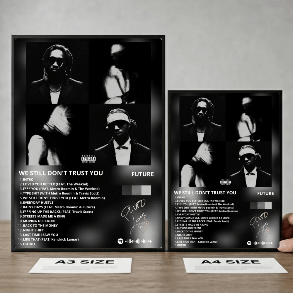 Metro Boomin & Future - We Still Don't Trust You Poster with Frame - Vibes DistrictMetro Boomin & Future - We Still Don't Trust You Poster with Frame GoldVibes District
