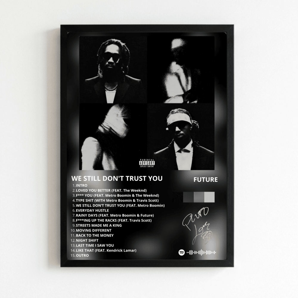 Metro Boomin & Future - We Still Don't Trust You Poster with Frame - Vibes DistrictMetro Boomin & Future - We Still Don't Trust You Poster with Frame NeroVibes District
