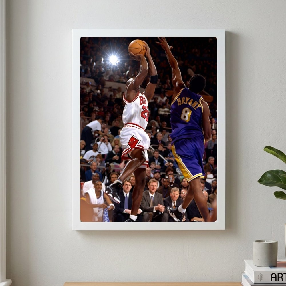 Michael Jordan and Kobe Briant - Basket - Vibes DistrictMichael Jordan and Kobe Briant - Basket poster GoldVibes District