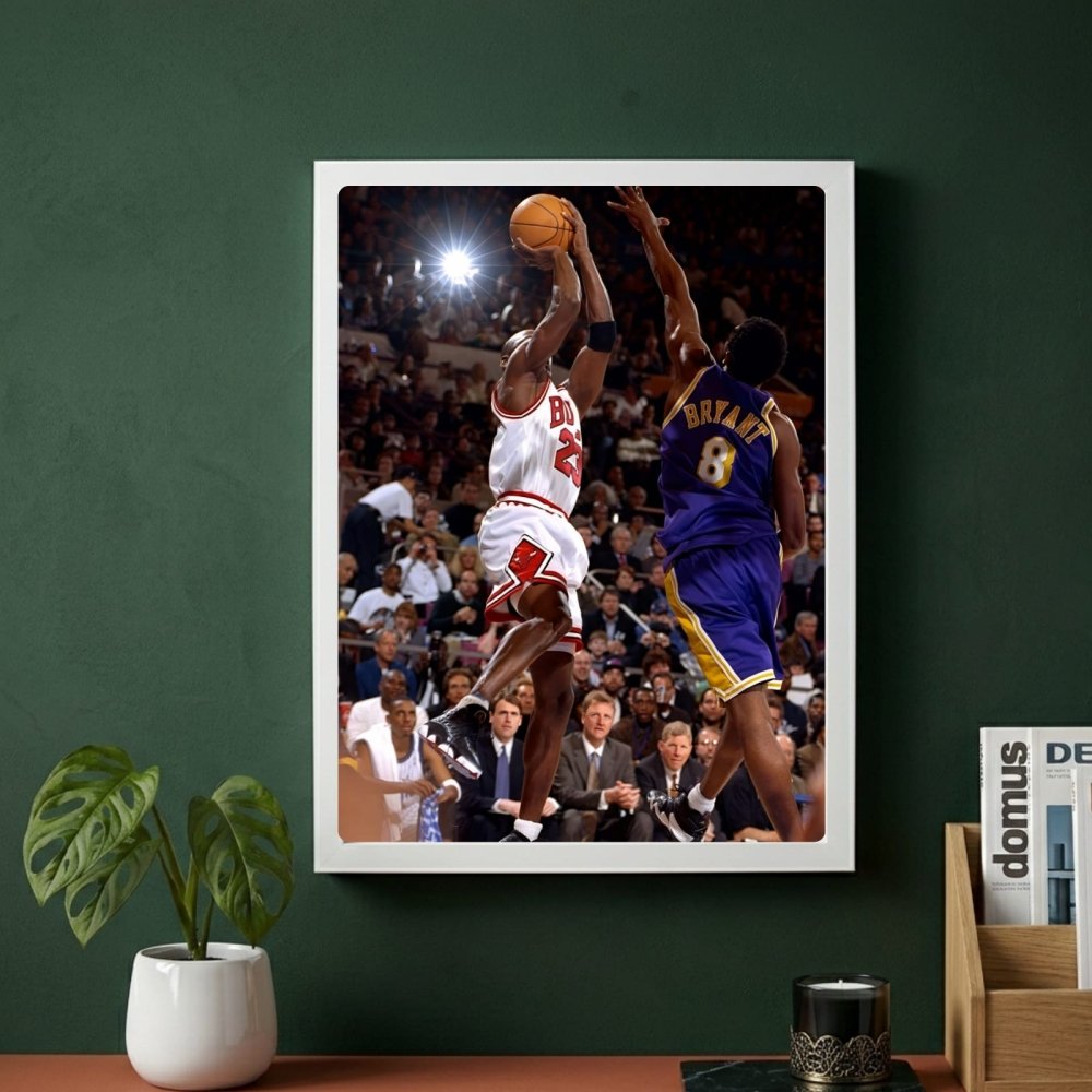 Michael Jordan and Kobe Briant - Basket - Vibes DistrictMichael Jordan and Kobe Briant - Basket poster GoldVibes District
