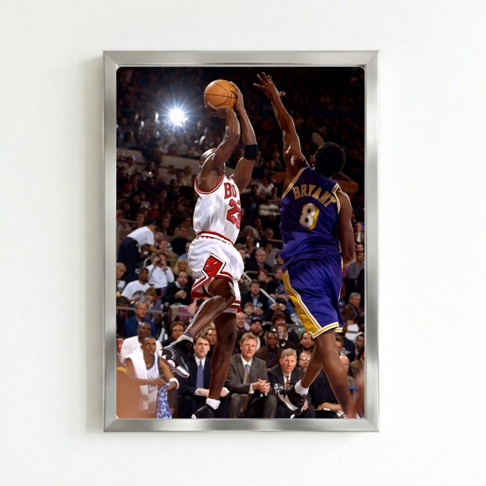 Michael Jordan and Kobe Briant - Basket - Vibes DistrictMichael Jordan and Kobe Briant - Basket poster SilverVibes District