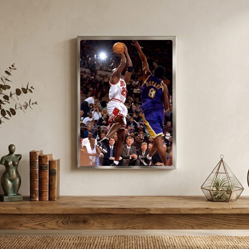 Michael Jordan and Kobe Briant - Basket - Vibes DistrictMichael Jordan and Kobe Briant - Basket poster GoldVibes District