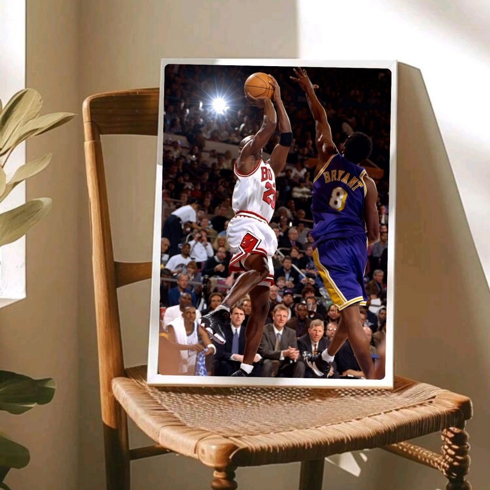 Michael Jordan and Kobe Briant - Basket - Vibes DistrictMichael Jordan and Kobe Briant - Basket poster GoldVibes District