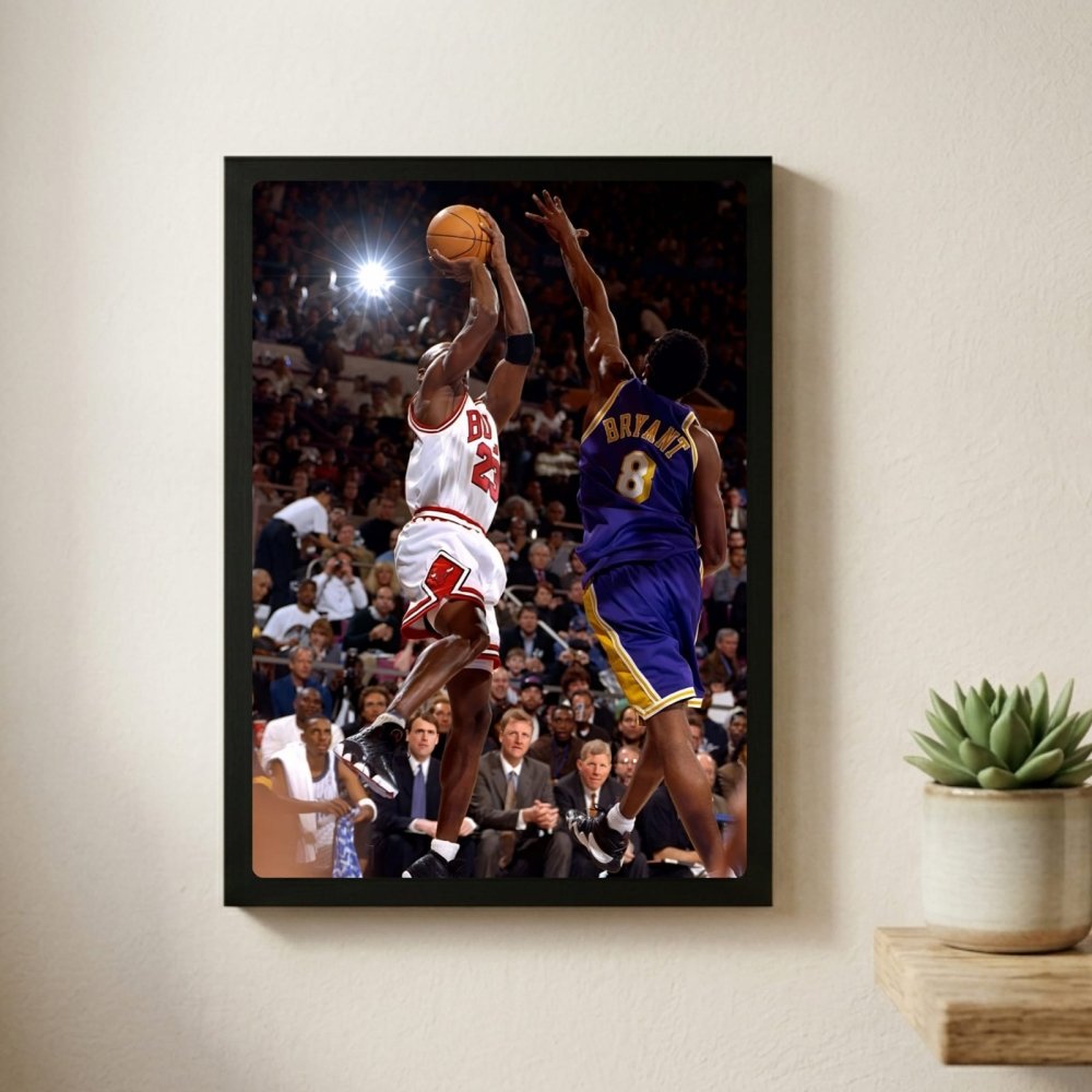 Michael Jordan and Kobe Briant - Basket - Vibes DistrictMichael Jordan and Kobe Briant - Basket poster GoldVibes District