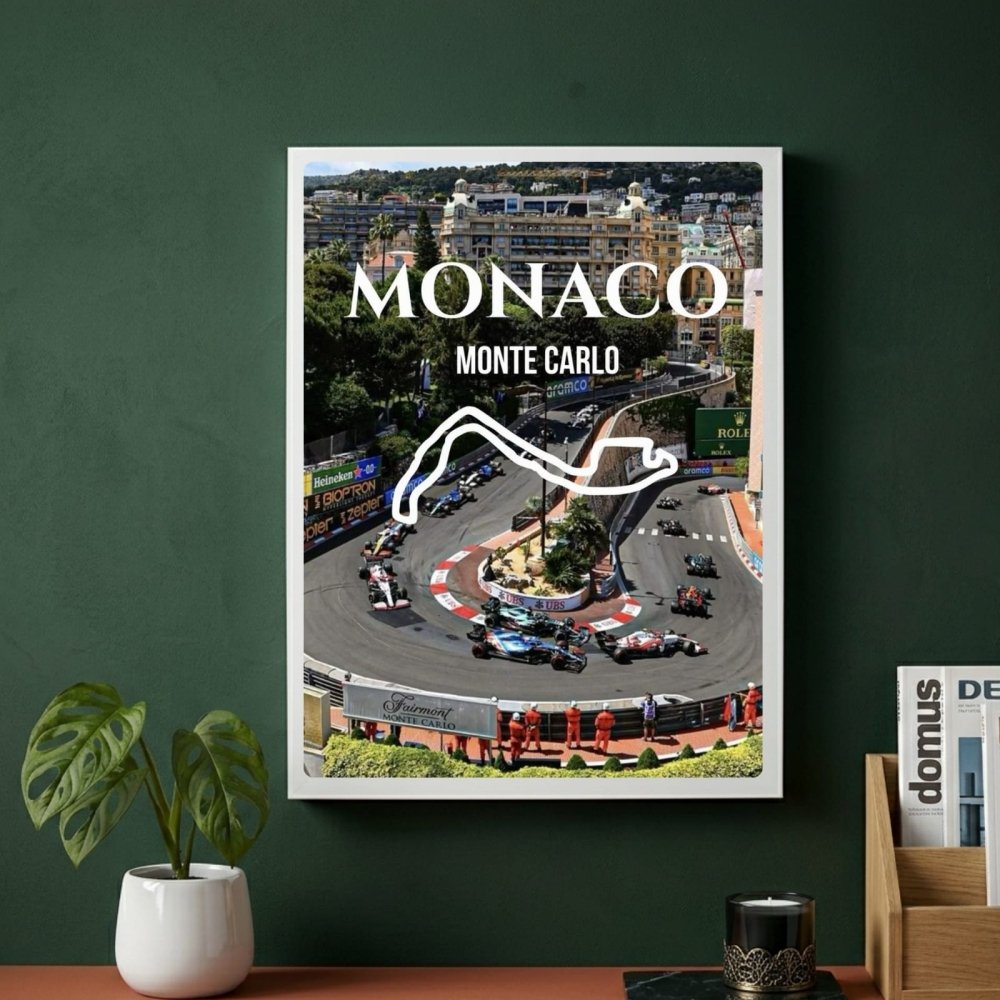 Monaco F1 Poster with Frame - Vibes DistrictMonaco F1 Poster with Frame poster GoldVibes District