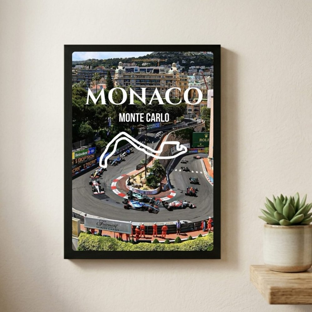 Monaco F1 Poster with Frame - Vibes DistrictMonaco F1 Poster with Frame poster GoldVibes District
