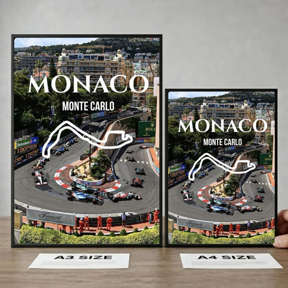 Monaco F1 Poster with Frame - Vibes DistrictMonaco F1 Poster with Frame poster GoldVibes District