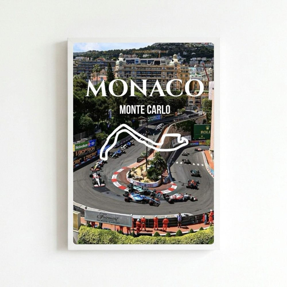 Monaco F1 Poster with Frame - Vibes DistrictMonaco F1 Poster with Frame poster BiancoVibes District