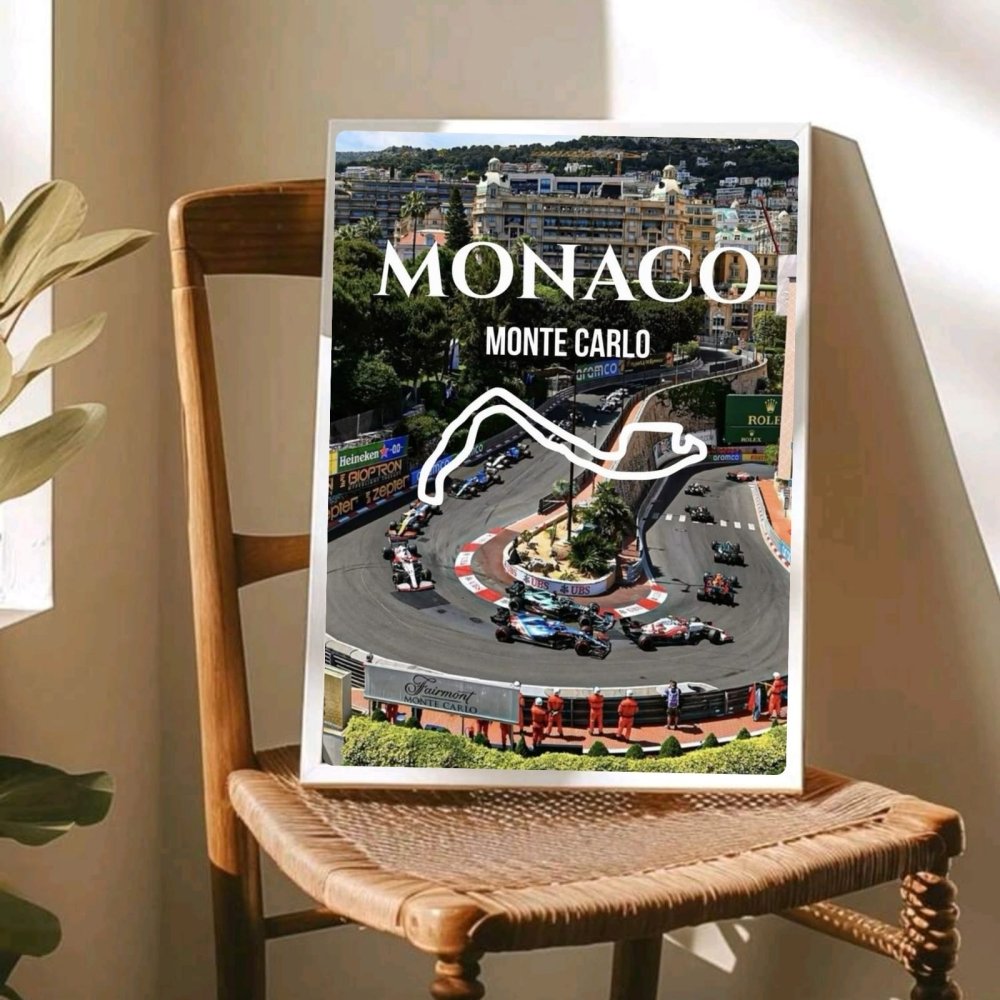 Monaco F1 Poster with Frame - Vibes DistrictMonaco F1 Poster with Frame poster GoldVibes District