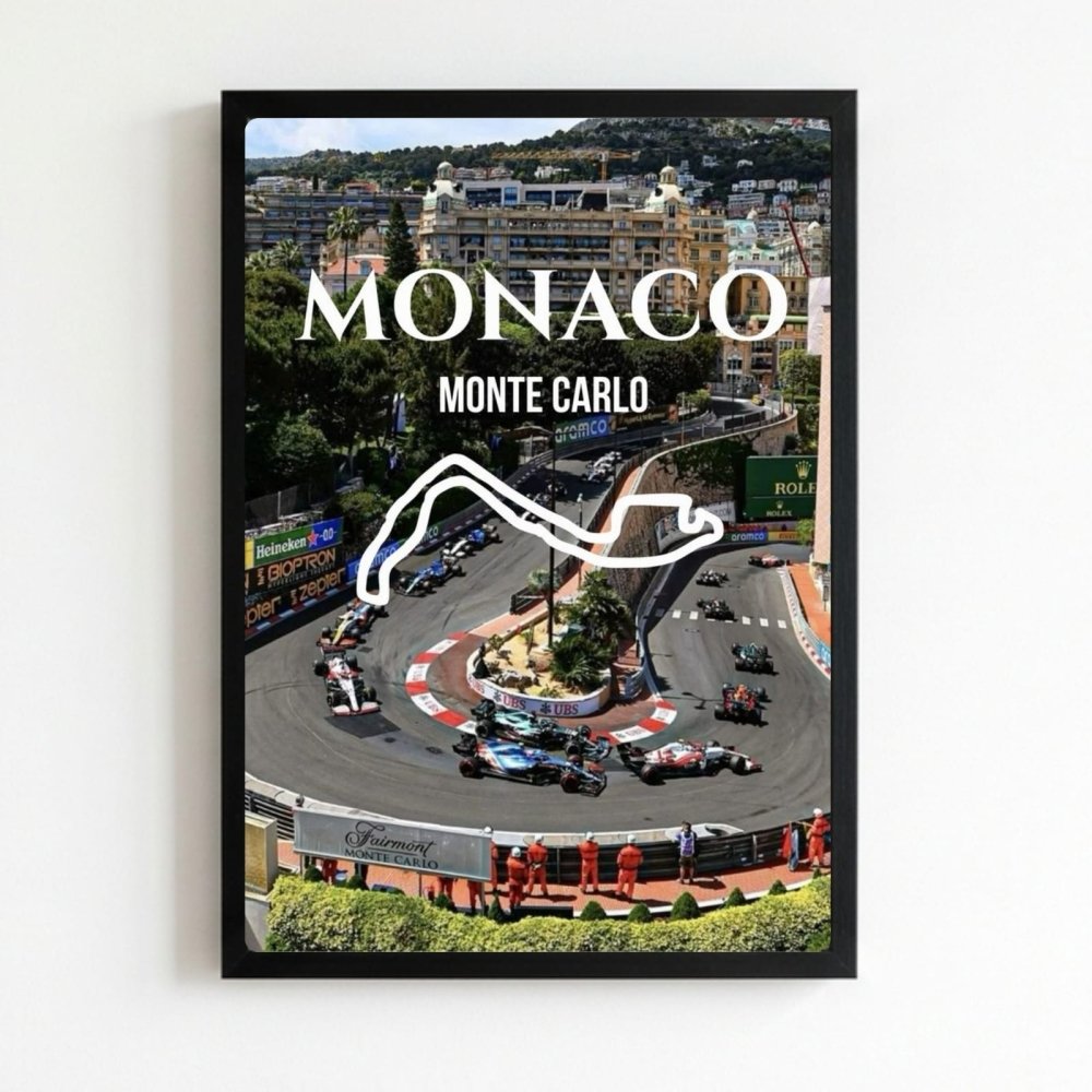 Monaco F1 Poster with Frame - Vibes DistrictMonaco F1 Poster with Frame poster NeroVibes District