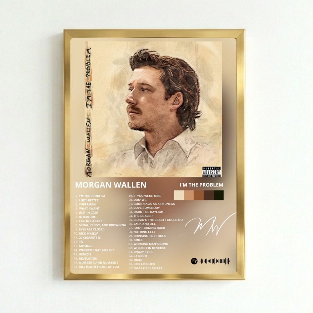 morgan wallen - i am the problem - Vibes Districtmorgan wallen - i am the problem poster GoldVibes District