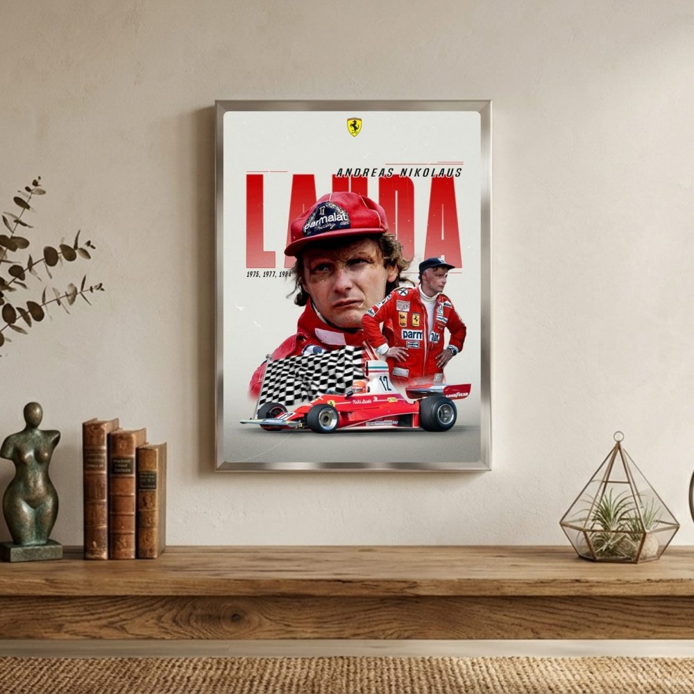 Niki Lauda, ferrari f1 - Vibes DistrictNiki Lauda, ferrari f1 poster SilverVibes District
