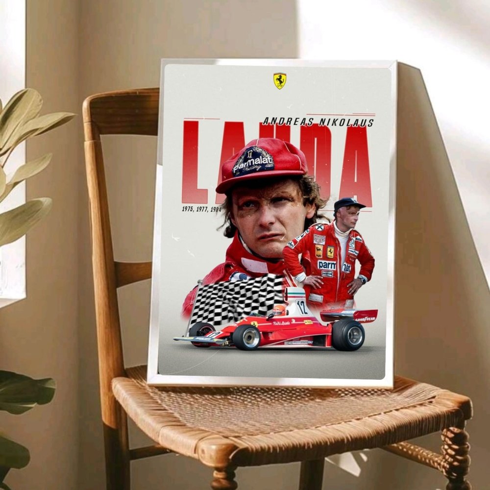 Niki Lauda, ferrari f1 - Vibes DistrictNiki Lauda, ferrari f1 poster SilverVibes District