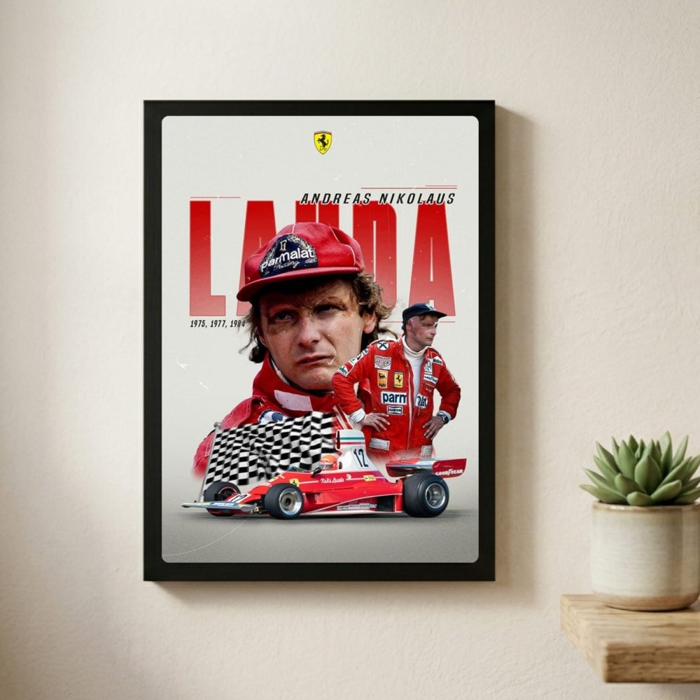 Niki Lauda, ferrari f1 - Vibes DistrictNiki Lauda, ferrari f1 poster SilverVibes District