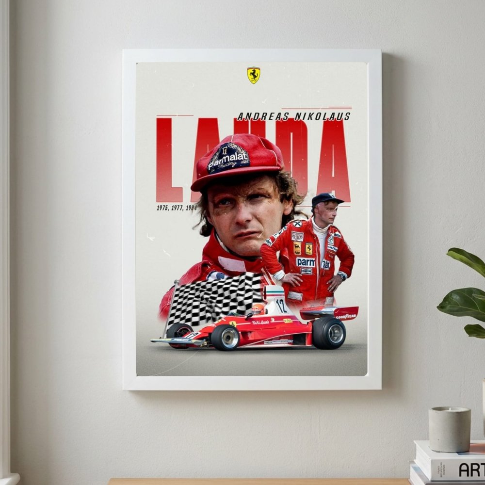 Niki Lauda, ferrari f1 - Vibes DistrictNiki Lauda, ferrari f1 poster SilverVibes District