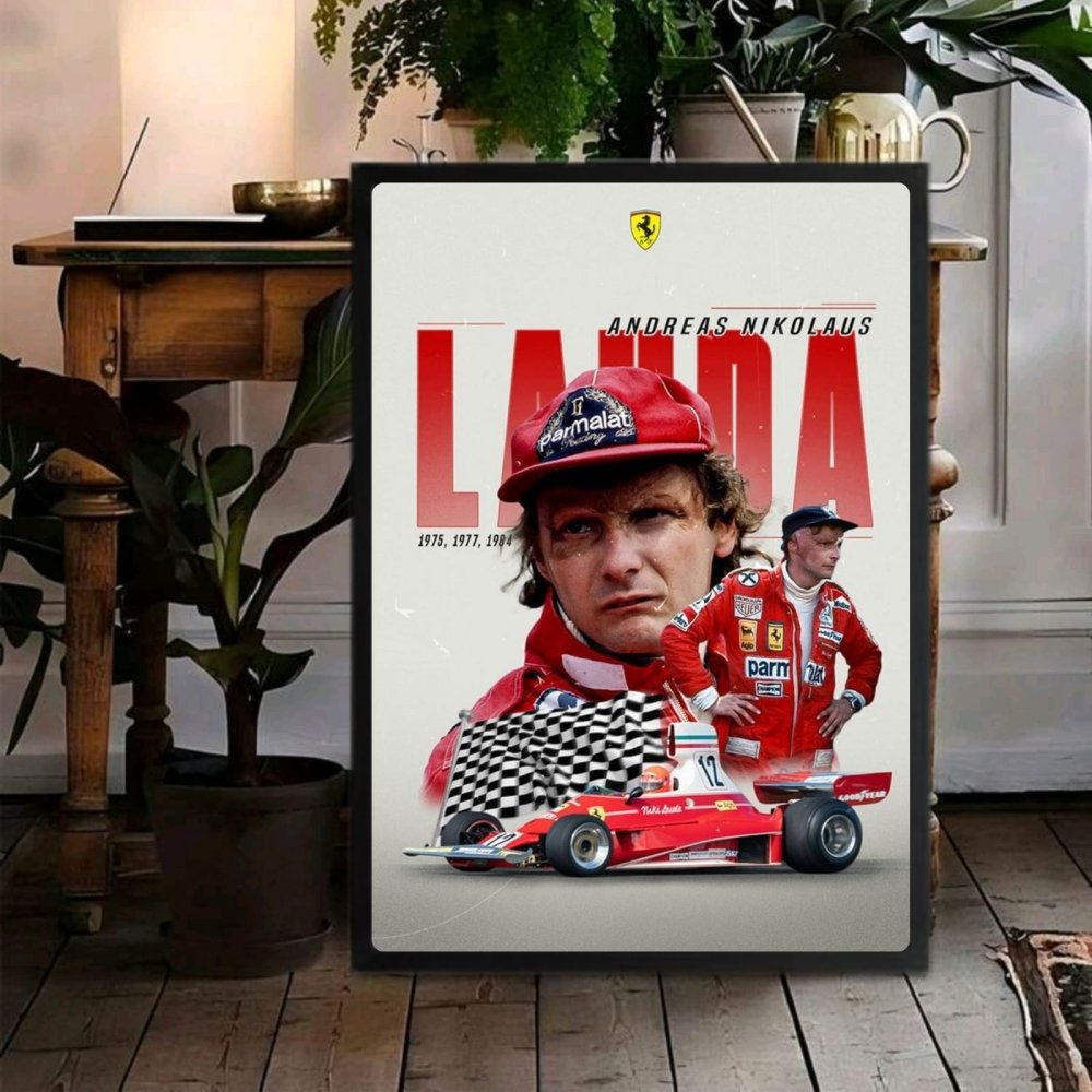 Niki Lauda, ferrari f1 - Vibes DistrictNiki Lauda, ferrari f1 poster SilverVibes District