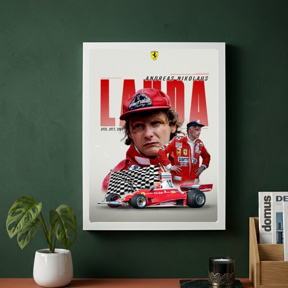 Niki Lauda, ferrari f1 - Vibes DistrictNiki Lauda, ferrari f1 poster SilverVibes District