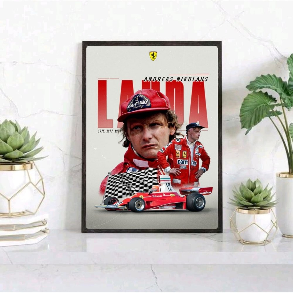 Niki Lauda, ferrari f1 - Vibes DistrictNiki Lauda, ferrari f1 poster SilverVibes District