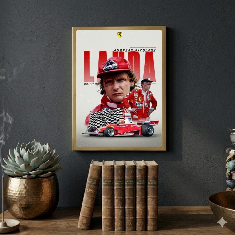 Niki Lauda, ferrari f1 - Vibes DistrictNiki Lauda, ferrari f1 poster SilverVibes District