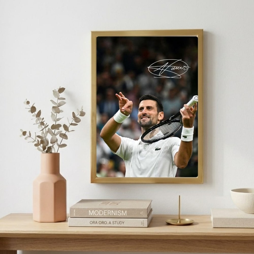 novak djokovic - tennis - Vibes Districtnovak djokovic - tennis poster GoldVibes District