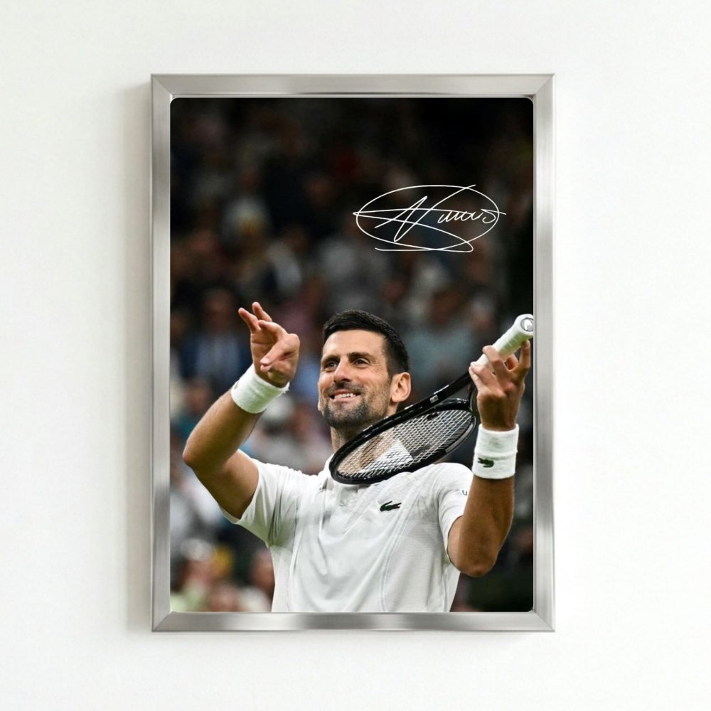 novak djokovic - tennis - Vibes Districtnovak djokovic - tennis poster SilverVibes District