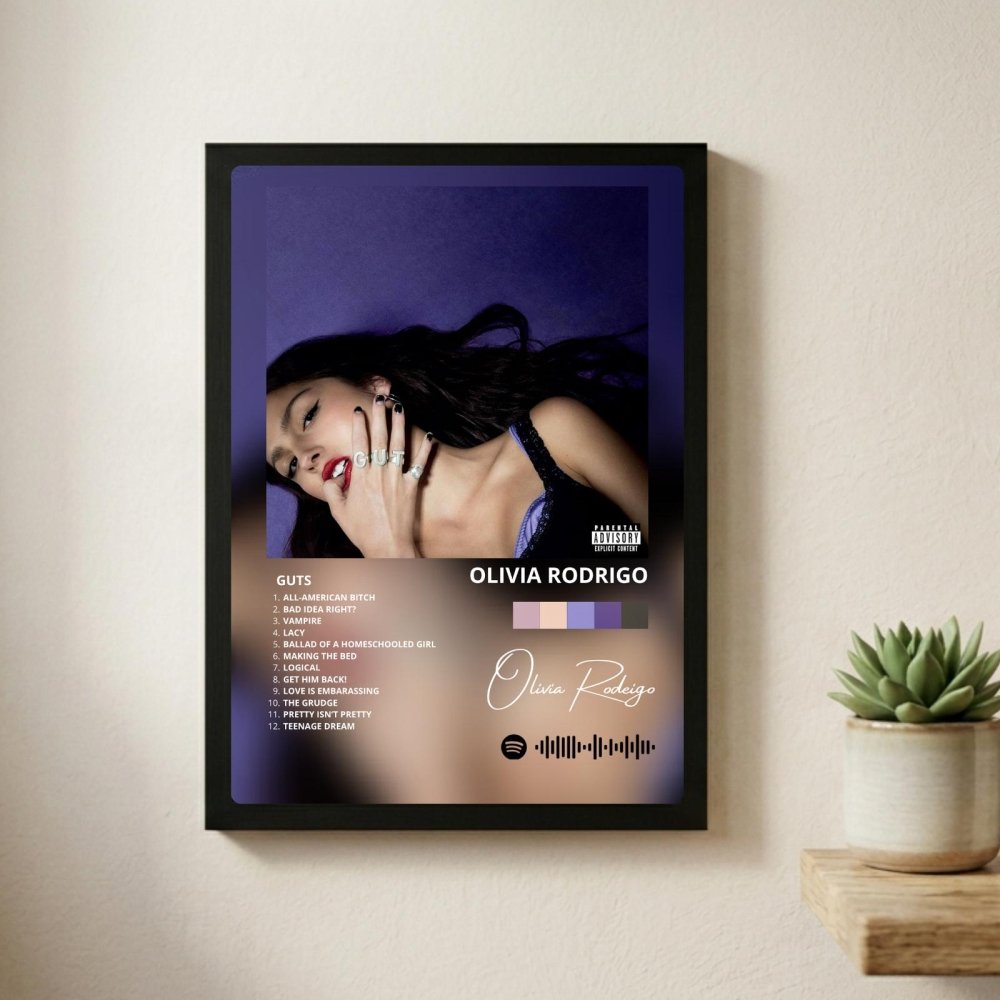 olivia rodrigo - guts - Vibes Districtolivia rodrigo - guts poster SilverVibes District