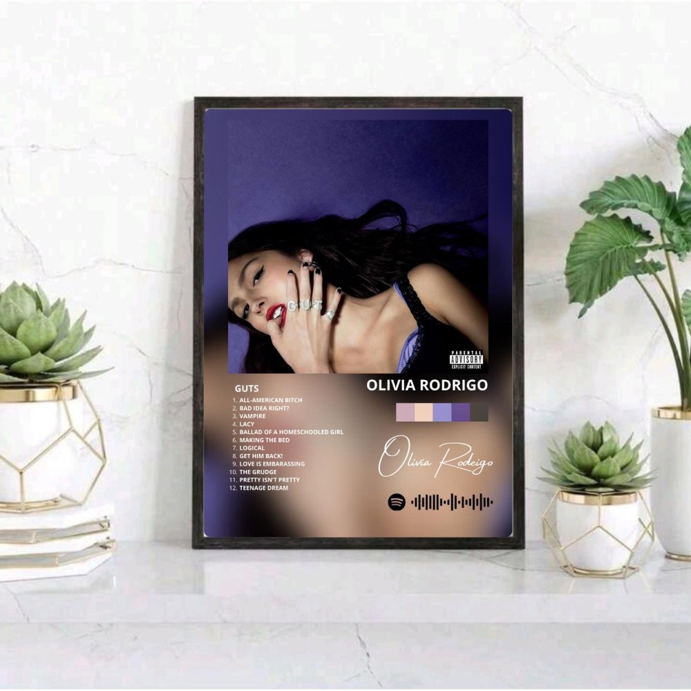 olivia rodrigo - guts - Vibes Districtolivia rodrigo - guts poster SilverVibes District