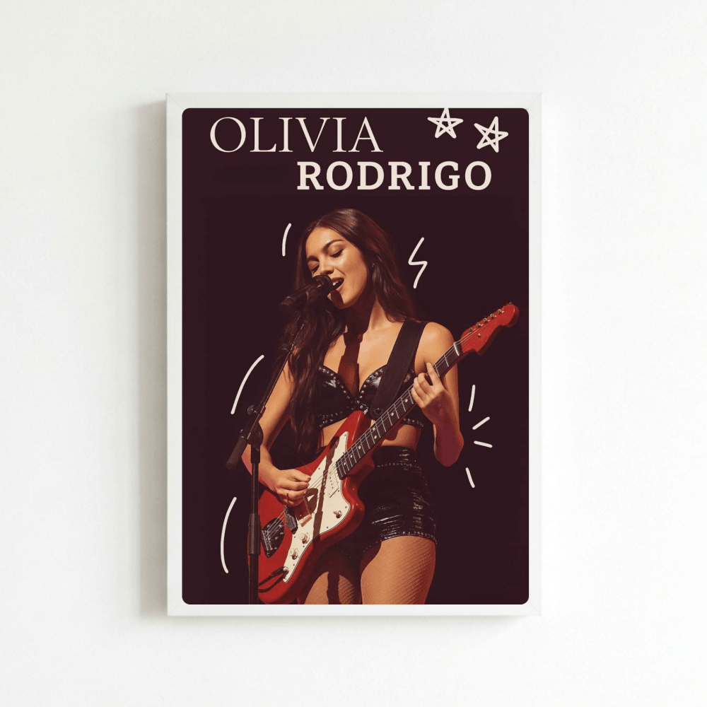 Olivia Rodrigo Poster with Frame - Vibes DistrictOlivia Rodrigo Poster with Frame BiancoVibes District