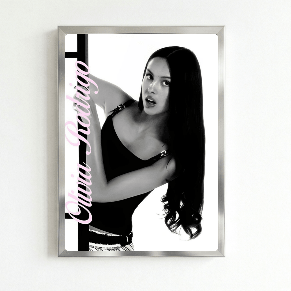 Olivia Rodrigo Poster with Frame - Vibes DistrictOlivia Rodrigo Poster with Frame SilverVibes District