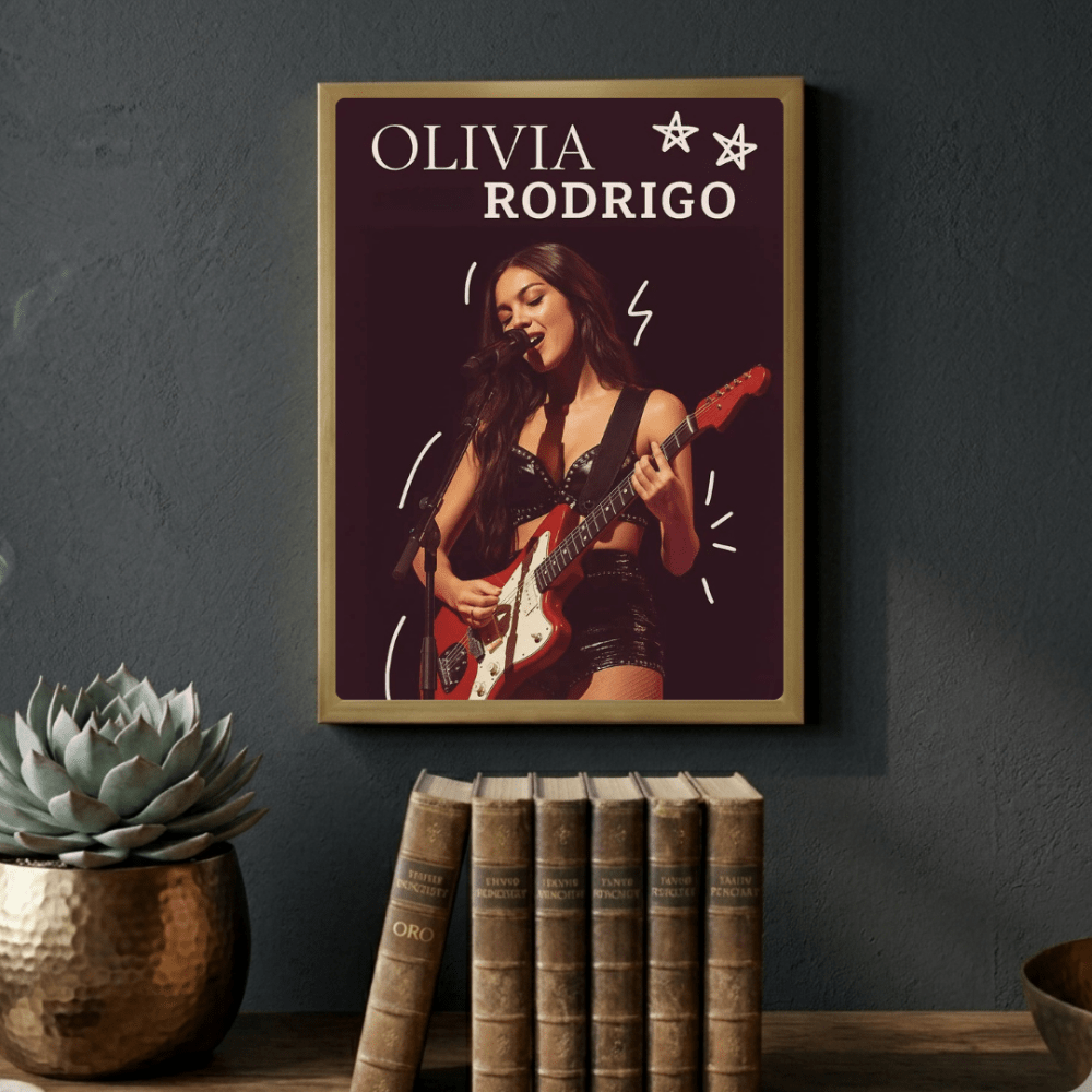 Olivia Rodrigo Poster with Frame - Vibes DistrictOlivia Rodrigo Poster with Frame GoldVibes District