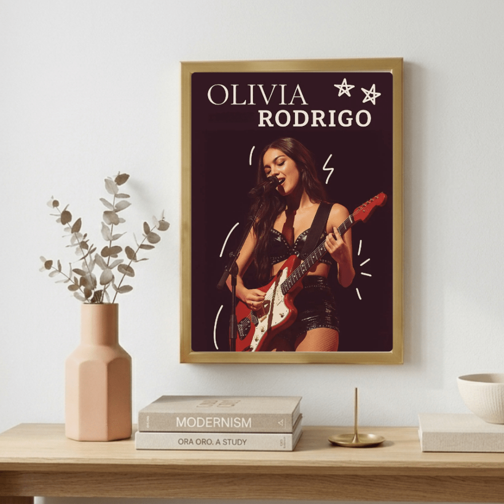 Olivia Rodrigo Poster with Frame - Vibes DistrictOlivia Rodrigo Poster with Frame GoldVibes District