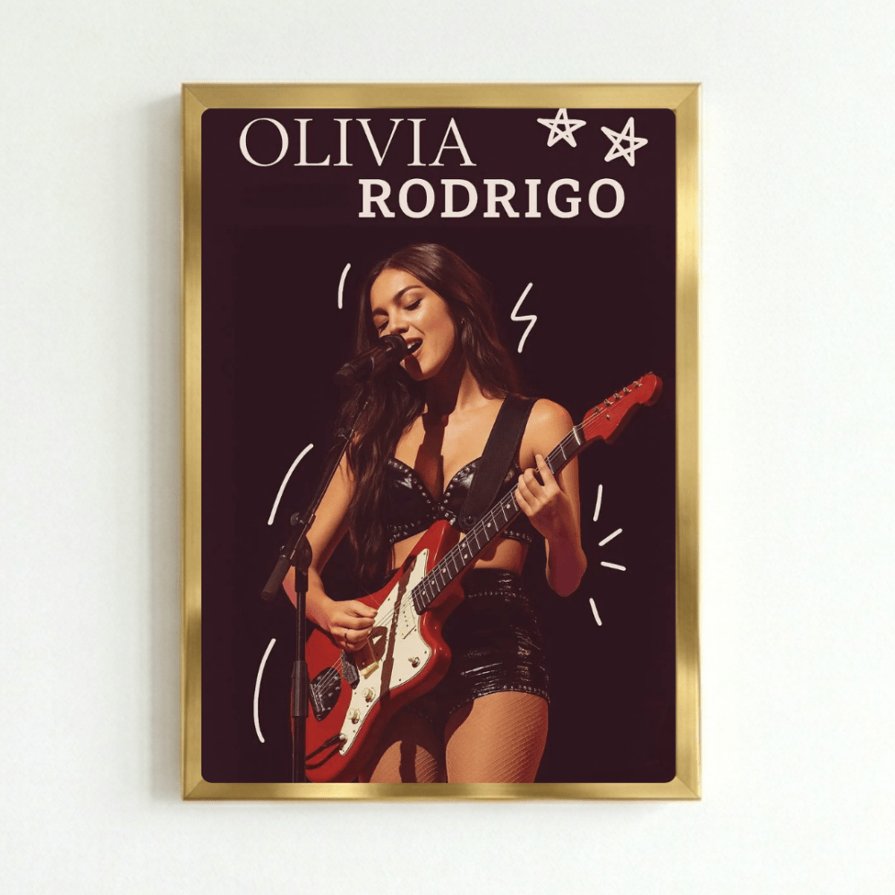 Olivia Rodrigo Poster with Frame - Vibes DistrictOlivia Rodrigo Poster with Frame GoldVibes District