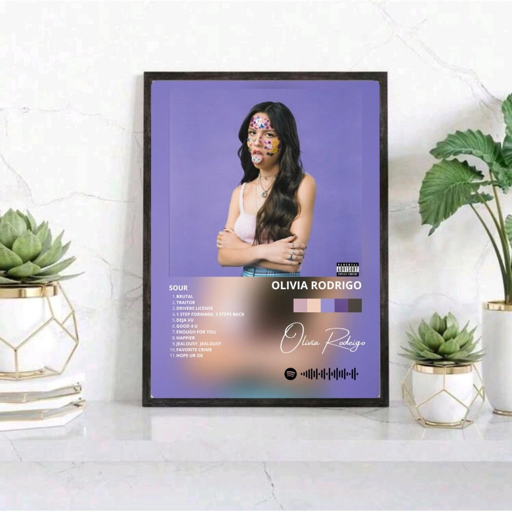 olivia rodrigo - sour - Vibes Districtolivia rodrigo - sour poster NeroVibes District