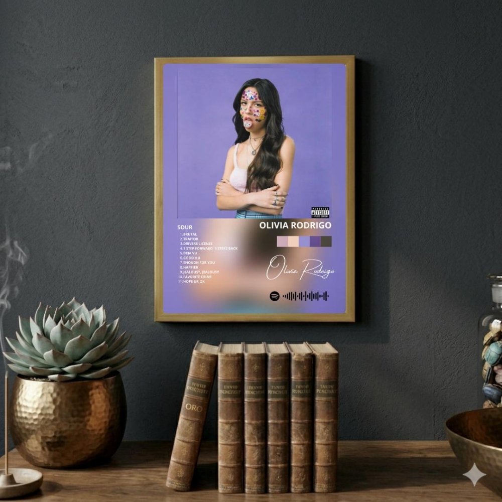 olivia rodrigo - sour - Vibes Districtolivia rodrigo - sour poster NeroVibes District
