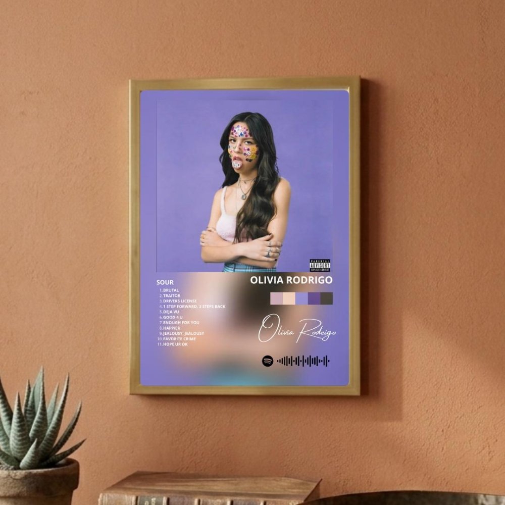 olivia rodrigo - sour - Vibes Districtolivia rodrigo - sour poster NeroVibes District