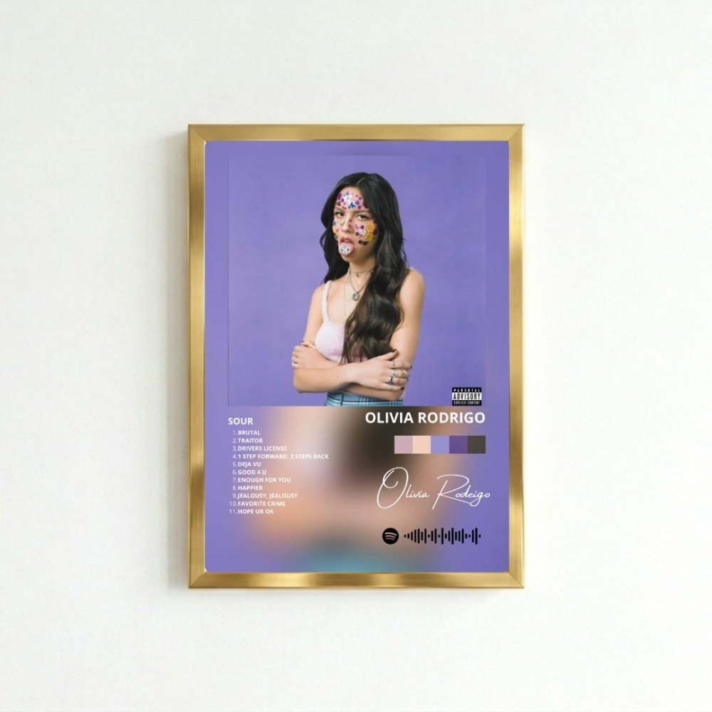 olivia rodrigo - sour - Vibes Districtolivia rodrigo - sour poster GoldVibes District